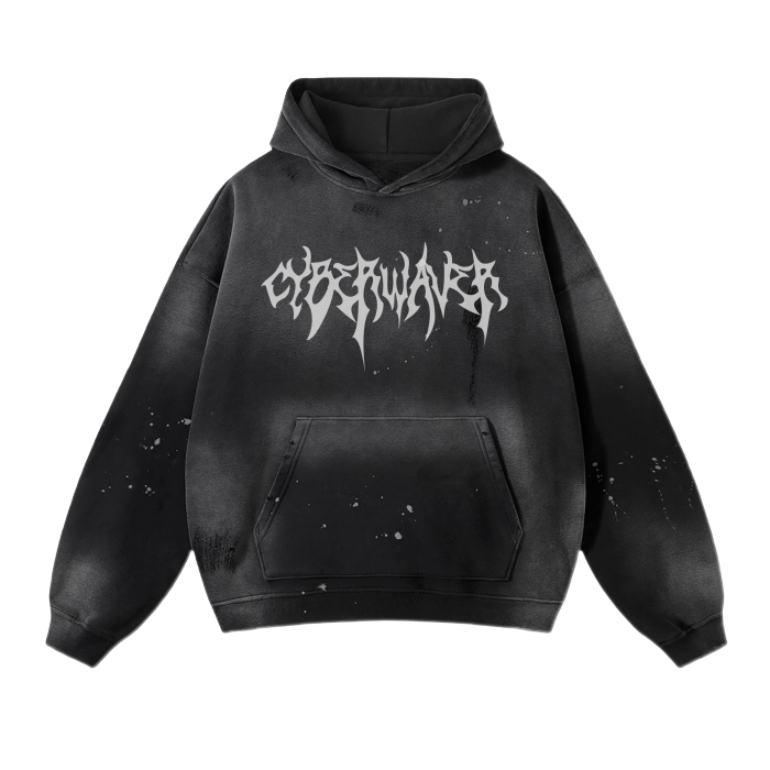 Cyber Sigil Vintage Wash Hoodie